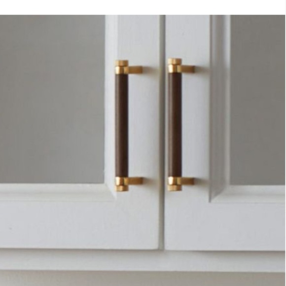 Rejuvenation west slope drawer pull 4 inch walnut brass - Picture 5 of 5